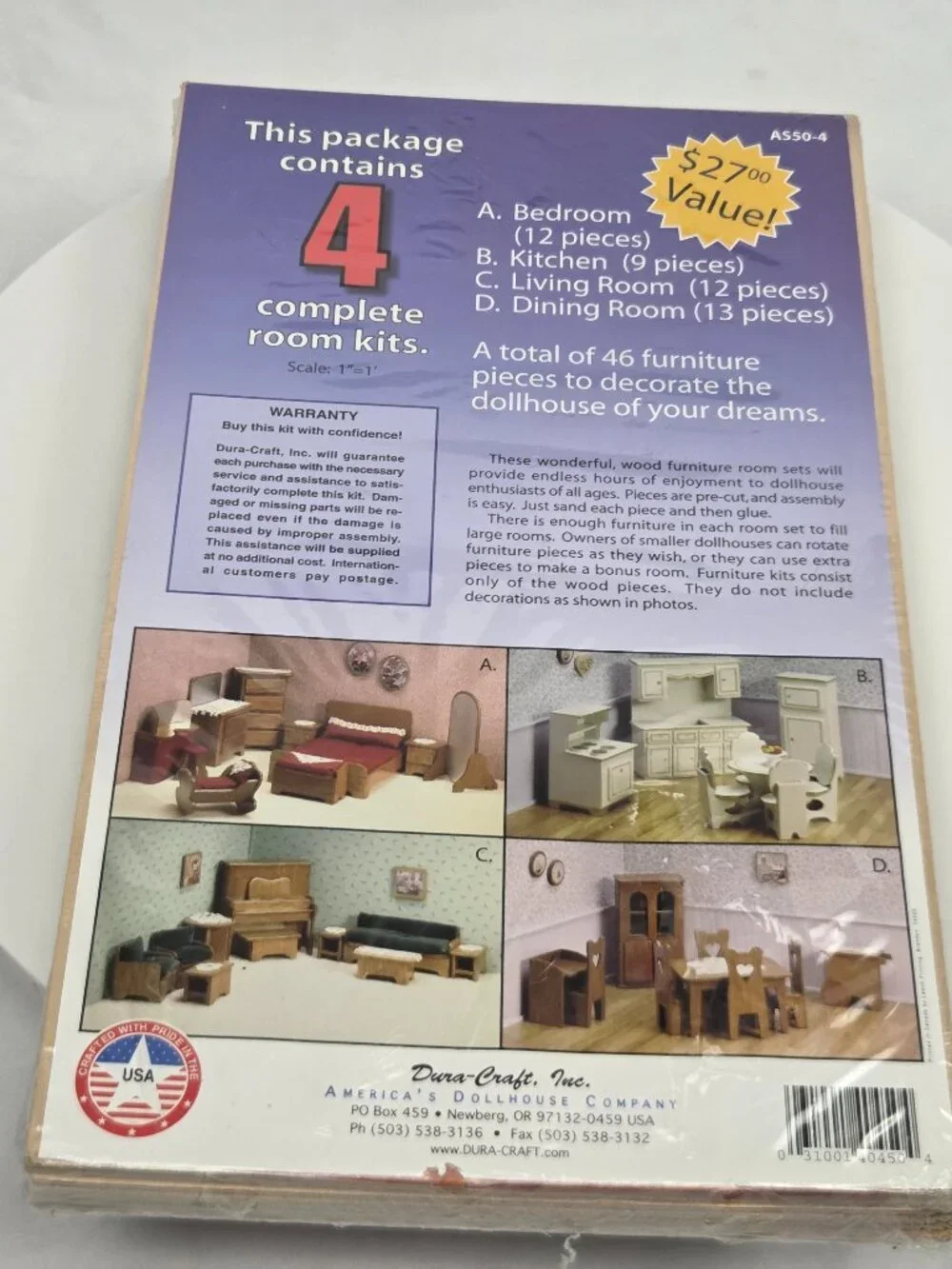 DURA-CRAFT Miniature Doll House Furniture Kits New